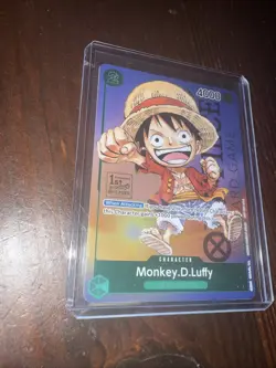 One Piece card Game Monkey.D.Luffy (037) (1st Anniversary Tournament) Promo NM - Image 2