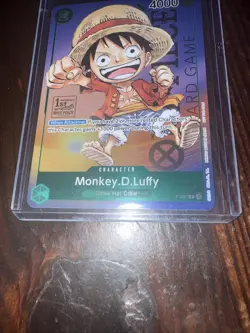 One Piece card Game Monkey.D.Luffy (037) (1st Anniversary Tournament) Promo NM - Image 3