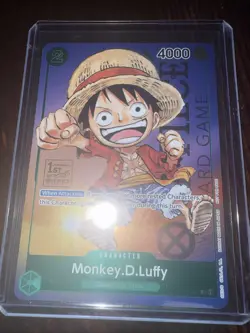 One Piece card Game Monkey.D.Luffy (037) (1st Anniversary Tournament) Promo NM - Image 4