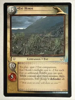 LORD OF THE RINGS TCG ENTS OF FANGORN RARE CARD 6R28 ENT HORDE - Image 1