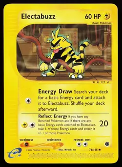 Electabuzz 76/165 Uncommon Expedition Base Set Pokemon Card - Image 1
