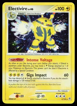 Electivire 3/130 Holo Rare Diamond & Pearl Pokemon Card - Image 1