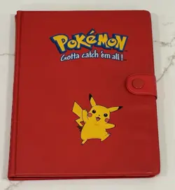 Vintage Red Pokemon TCG Card Binder Pikachu 30 Pages - Image 1