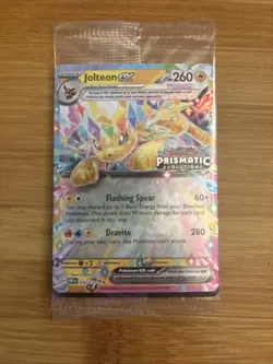 Pokemon Jolteon EX TCG Prismatic Evolutions Stamped Promo Card 030/131 Sealed - Image 1