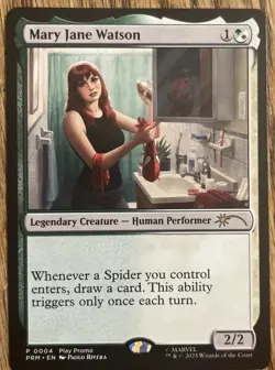 MTG magic cards Mary Jane Watson marvel play promo Unique & Misc Promos - Image 1