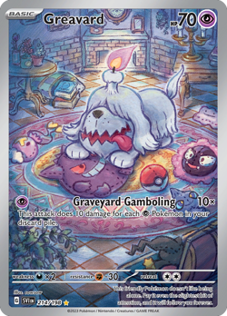 Greavard 214/198 Holo Scarlet & Violet Pokemon Card 2023 Near Mint - Image 1