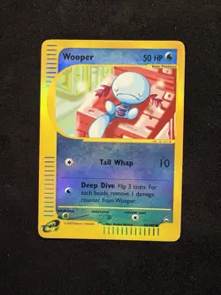 Pokemon WOTC Card Wooper 66/147 Aquapolis Reverse Holo - Image 1