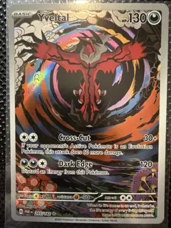 Pokemon TCG Yveltal Full Art Holo Card 205/182 Paradox Rift Illustration Rare NM - Image 1