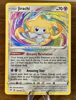 Jirachi 119/185 SWSH04: Vivid Voltage Amazing Rare Pokemon Card - Image 1