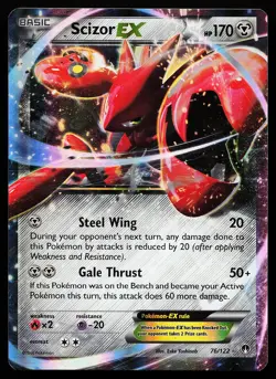Scizor EX 76/122 Holo XY BREAKpoint Pokemon Card - Image 1
