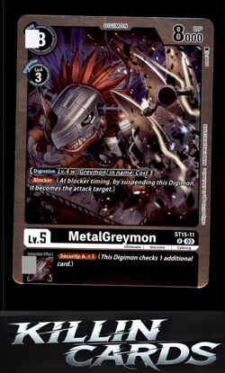 MetalGreymon ST15-11 R Digimon Card Game Rare Starter Deck 15: Dragon of Courage - Image 1
