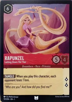 121/204 RAPUNZEL LETTING DOWN HER HAIR FOIL UNCOMMON DISNEY LORCANA CARD - Image 1