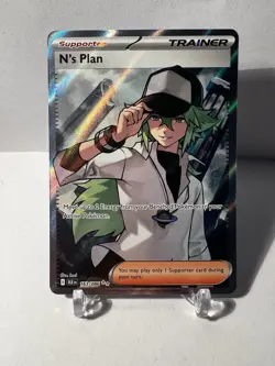 N's Plan Full Art Trainer Illustration Rare Holo 163/086 Pokemon - Black Bolt NM - Image 1