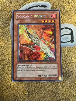 Yugioh Volcanic Rocket FOTB-EN000 Secret Rare 1st Edition FOIL BLEED NM - Image 1