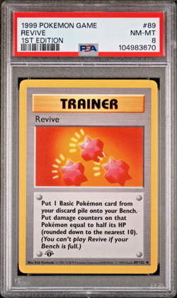 REVIVE 1999 Pokemon Game Base Set Shadowless 1st Edition #89 PSA 8 - Image 1
