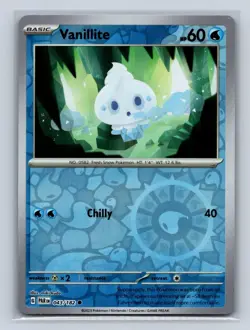 Vanillite Reverse Holo #043/182 SV04: Paradox Rift NM Pokemon TCG - Image 1