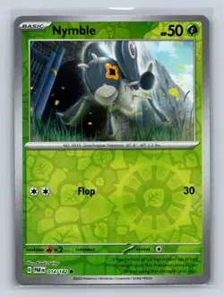 Nymble Reverse Holo #014/182 SV04: Paradox Rift NM Pokemon TCG - Image 1