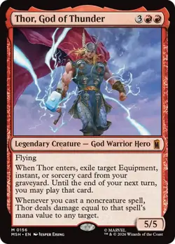 Thor, God of Thunder 156 Magic: The Gathering Marvel Super Heroes Regular M NM - Image 1