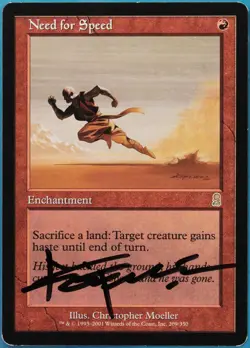 Need for Speed Odyssey PLD Red Rare SIGNED MAGIC MTG CARD (ID# 521438) ABUGames - Image 1