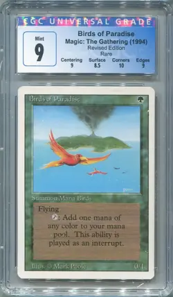 Magic the Gathering MTG Revised Edition Birds of Paradise CGC Graded 9.0 - Image 1
