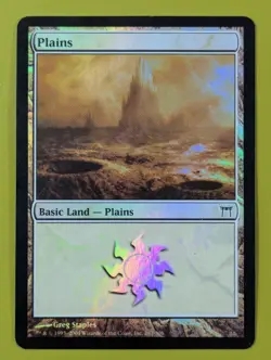 FOIL Plains (287) x1 Champions of Kamigawa 1x Magic the Gathering MTG - Image 1