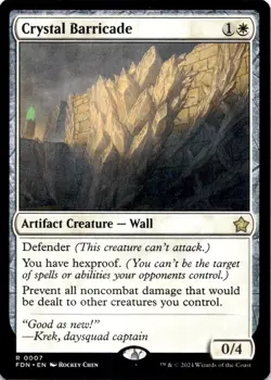 Crystal Barricade 7 Rare Foundations Magic: The Gathering Near Mint - Image 1