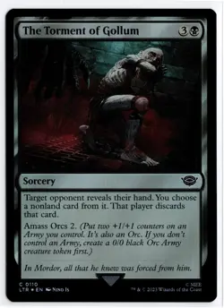 Magic The Gathering LTR #110 The Torment of Gollum The Lord of the Rings MTG NM - Image 1