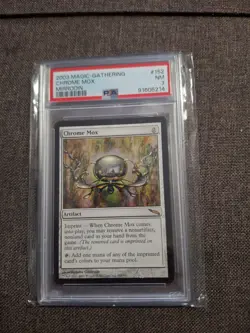 2003 MTG Magic the Gathering Card Mirrodin #152 Chrome Mox PSA 7 - Image 1