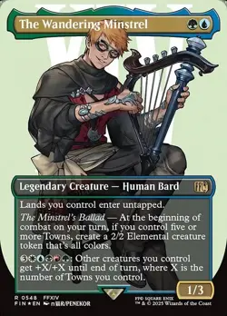 The Wandering Minstrel x1 1x Surge FOIL Borderless Final Fantasy NM MTG - Image 1