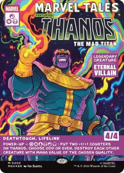 Mint/Near-Mint, English - 1 x MTG Thanos, The Mad Titan (0400) - Foil - Borderle - Image 1