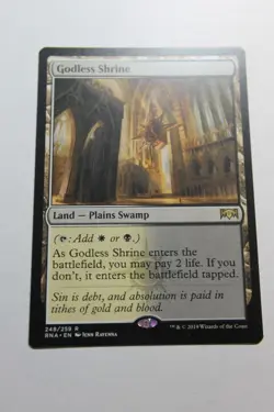 MTG Godless Shrine x1- -Ravnica Allegiance-Lightly Played - Image 1