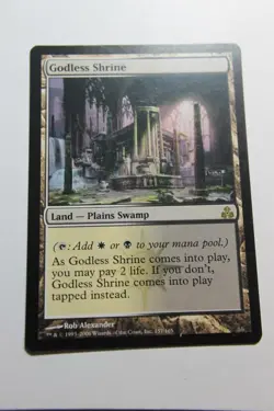 MTG Godless Shrine x1- -Guildpact-Lightly Played - Image 1