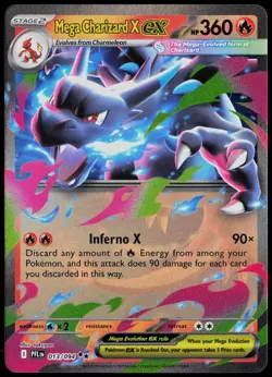 Mega Charizard X ex 013/094 Double Rare Phantasmal Flames Pokemon Card Holo NM - Image 1