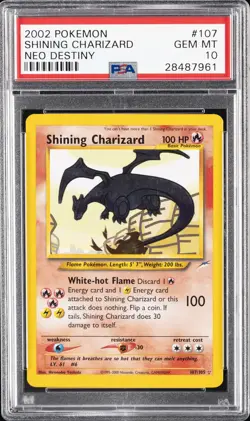 2002 POKEMON NEO DESTINY #107 SHINING CHARIZARD PSA 10 - Image 1