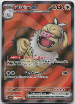 Slaking ex 227/191 Ultra Rare Surging Sparks Pokemon Near Mint - Image 1