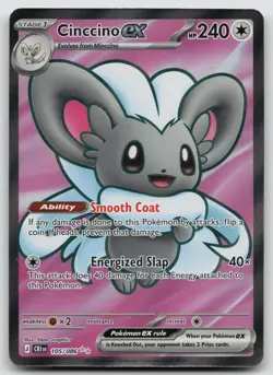 Cinccino ex 105/086 Ultra Rare Chaos Rising Pokemon Holo Near Mint - Image 1