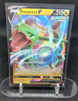 Pokemon TCG Rayquaza V Crown Zenith 100/159 Holo Ultra Rare - Image 1