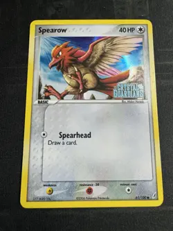 Pokemon Card - Spearow Crystal Guardians 61/100 Reverse Holo Stamped - Image 1