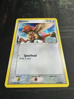 Pokemon Card - Spearow Crystal Guardians 61/100 Reverse Holo Stamped - Image 2