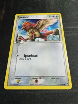 Pokemon Card - Spearow Crystal Guardians 61/100 Reverse Holo Stamped - Image 5