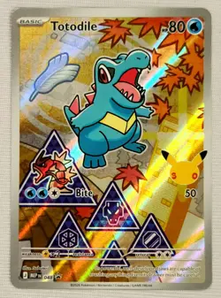 2026 Pokemon Totodile 048 BSP 1st Partner Illustration Series 2 Excellent-NM/M - Image 4
