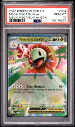 PSA 10 Pokemon Black Star Promo Mega Meganium ex 030 MEP EN - Image 1