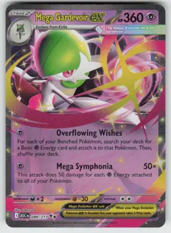 Mega Gardevoir ex 089/217 Double Rare Ascended Heroes Pokemon Holo Near Mint - Image 1