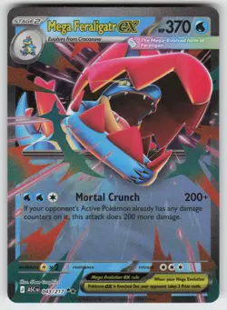 Mega Feraligatr ex 043/217 Double Rare Ascended Heroes Pokemon Holo Near Mint - Image 1