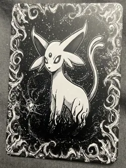 Fan Art Espeon Pokemon Card TCG Not Approved - Image 1