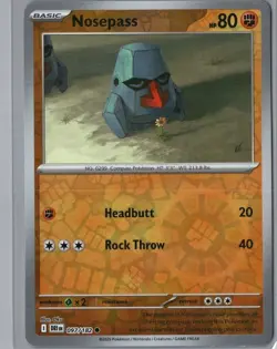Nosepass 097/182 Common Destined Rivals Pokemon Reverse Holo Near Mint - Image 1