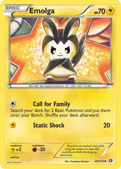Pokemon TCG Legendary Treasures Emolga 49/113 Uncommon - Image 1