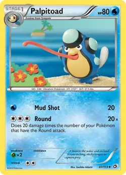 Pokemon TCG Legendary Treasures Palpitoad 41/113 Uncommon - Image 1