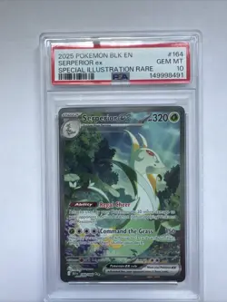 2025 Pokemon Black Bolt Serperior ex Special Illustration Rare #164/086 PSA 10 - Image 1