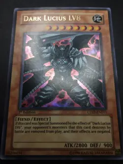 YUGIOH 2006 | DARK LUCIUS LV8 | CDIP-EN011 | 1ST | ULTRA RARE | EXCELLENT - NM - Image 5